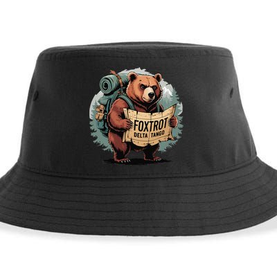 Bear Foxtrots Deltas Tangos Funny Bear Foxtrots Deltas Sustainable Bucket Hat