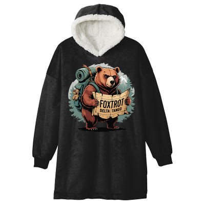 Bear Foxtrots Deltas Tangos Funny Bear Foxtrots Deltas Hooded Wearable Blanket