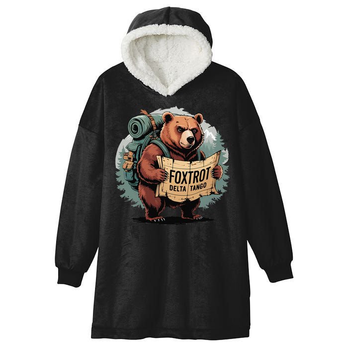 Bear Foxtrots Deltas Tangos Funny Bear Foxtrots Deltas Hooded Wearable Blanket
