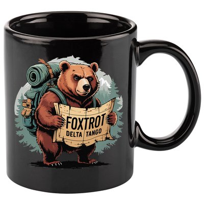 Bear Foxtrots Deltas Tangos Funny Bear Foxtrots Deltas 11oz C Handle Ceramic Mug