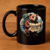 Bear Foxtrots Deltas Tangos Funny Bear Foxtrots Deltas 11oz C Handle Ceramic Mug