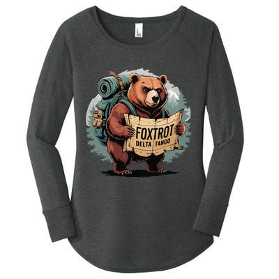 Bear Foxtrots Deltas Tangos Funny Bear Foxtrots Deltas Women's Perfect Tri Tunic Long Sleeve Shirt
