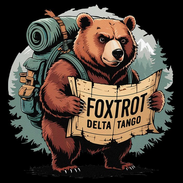 Bear Foxtrots Deltas Tangos Funny Bear Foxtrots Deltas 16 in Basic Backpack