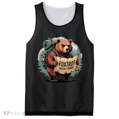 Bear Foxtrots Deltas Tangos Funny Bear Foxtrots Deltas Mesh Reversible Basketball Jersey Tank