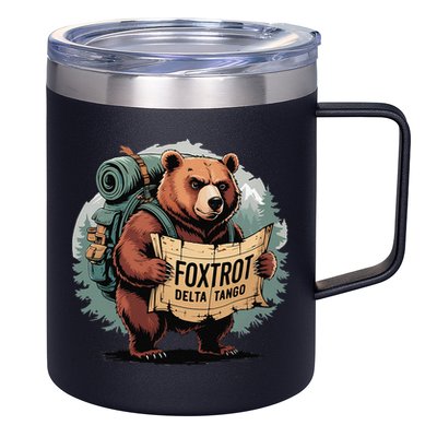 Bear Foxtrots Deltas Tangos Funny Bear Foxtrots Deltas 12oz Stainless Steel Coffee Mug