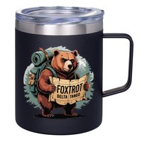 Bear Foxtrots Deltas Tangos Funny Bear Foxtrots Deltas 12oz Stainless Steel Coffee Mug