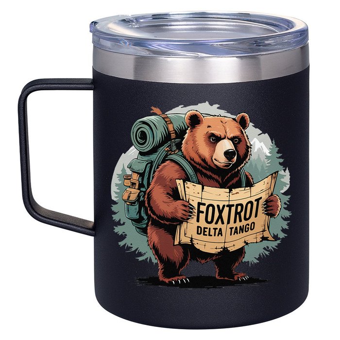 Bear Foxtrots Deltas Tangos Funny Bear Foxtrots Deltas 12oz Stainless Steel Coffee Mug