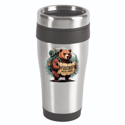 Bear Foxtrots Deltas Tangos Funny Bear Foxtrots Deltas 16oz Travel Tumbler