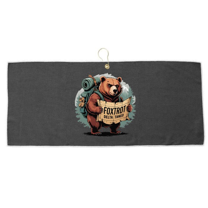 Bear Foxtrots Deltas Tangos Funny Bear Foxtrots Deltas Large Microfiber Waffle Golf Towel
