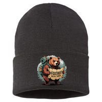 Bear Foxtrots Deltas Tangos Funny Bear Foxtrots Deltas Sustainable Knit Beanie