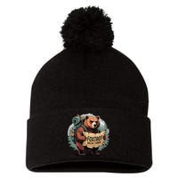 Bear Foxtrots Deltas Tangos Funny Bear Foxtrots Deltas Pom Pom 12in Knit Beanie