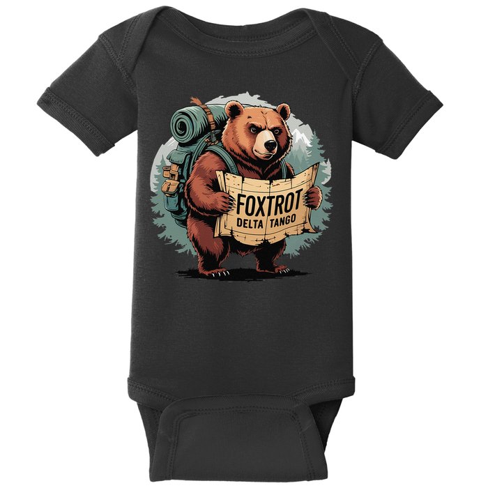 Bear Foxtrots Deltas Tangos Funny Bear Foxtrots Deltas Baby Bodysuit