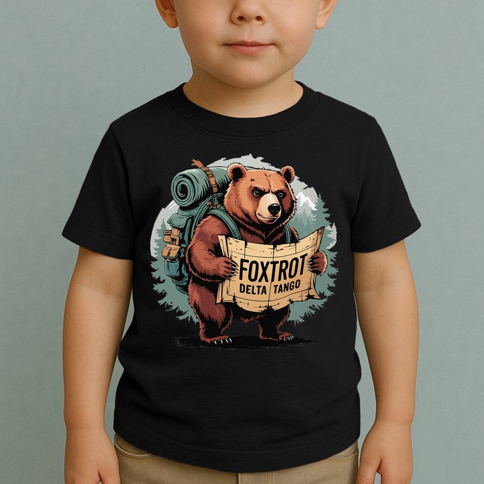 Bear Foxtrots Deltas Tangos Funny Bear Foxtrots Deltas Toddler T-Shirt