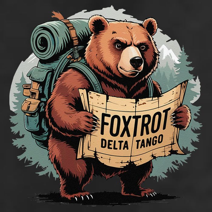 Bear Foxtrots Deltas Tangos Funny Bear Foxtrots Deltas Microfiber Hand Towel
