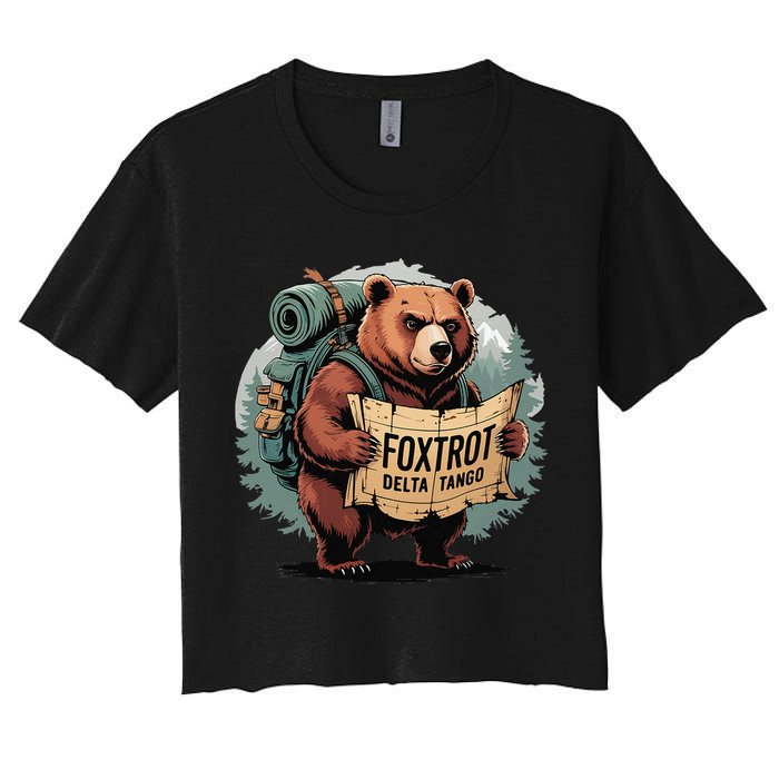 Bear Foxtrots Deltas Tangos Funny Bear Foxtrots Deltas Crop Top