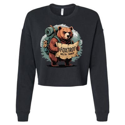 Bear Foxtrots Deltas Tangos Funny Bear Foxtrots Deltas Cropped Pullover Crew