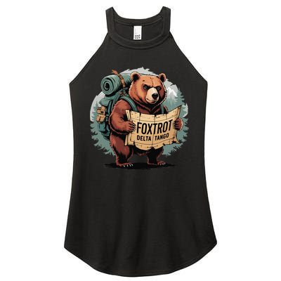 Bear Foxtrots Deltas Tangos Funny Bear Foxtrots Deltas Women's Perfect Tri Rocker Tank
