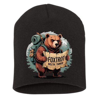 Bear Foxtrots Deltas Tangos Funny Bear Foxtrots Deltas Short Acrylic Beanie