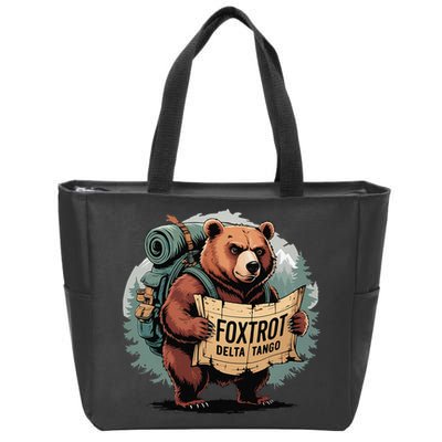 Bear Foxtrots Deltas Tangos Funny Bear Foxtrots Deltas Zip Tote Bag