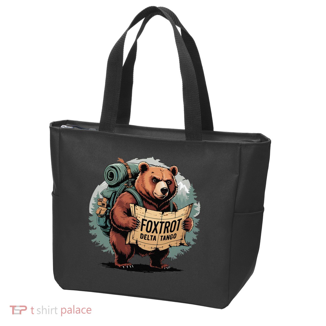 Bear Foxtrots Deltas Tangos Funny Bear Foxtrots Deltas Zip Tote Bag