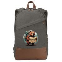 Bear Foxtrots Deltas Tangos Funny Bear Foxtrots Deltas Cotton Canvas Backpack