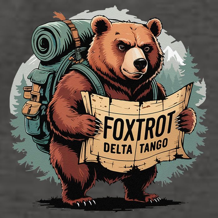 Bear Foxtrots Deltas Tangos Funny Bear Foxtrots Deltas Vector Backpack