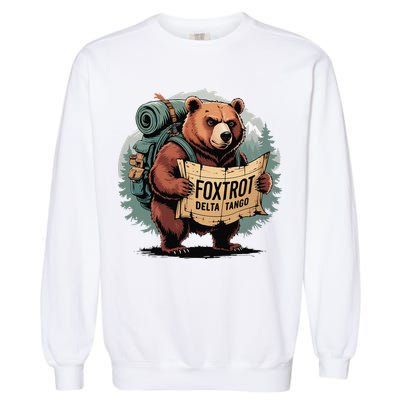 Bear Foxtrots Deltas Tangos Funny Bear Foxtrots Deltas Garment-Dyed Sweatshirt