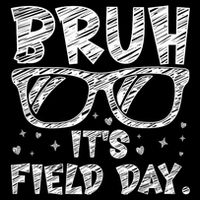 Bruh Field Day Teacher Happy Field Day Sunglasses Stripe Pom Pom Beanie