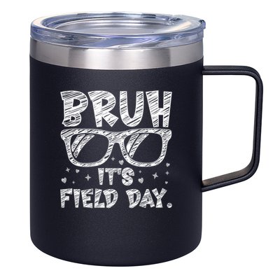 Bruh Field Day Teacher Happy Field Day Sunglasses 12oz Stainless Steel Coffee Mug