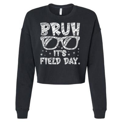 Bruh Field Day Teacher Happy Field Day Sunglasses Cropped Pullover Crew