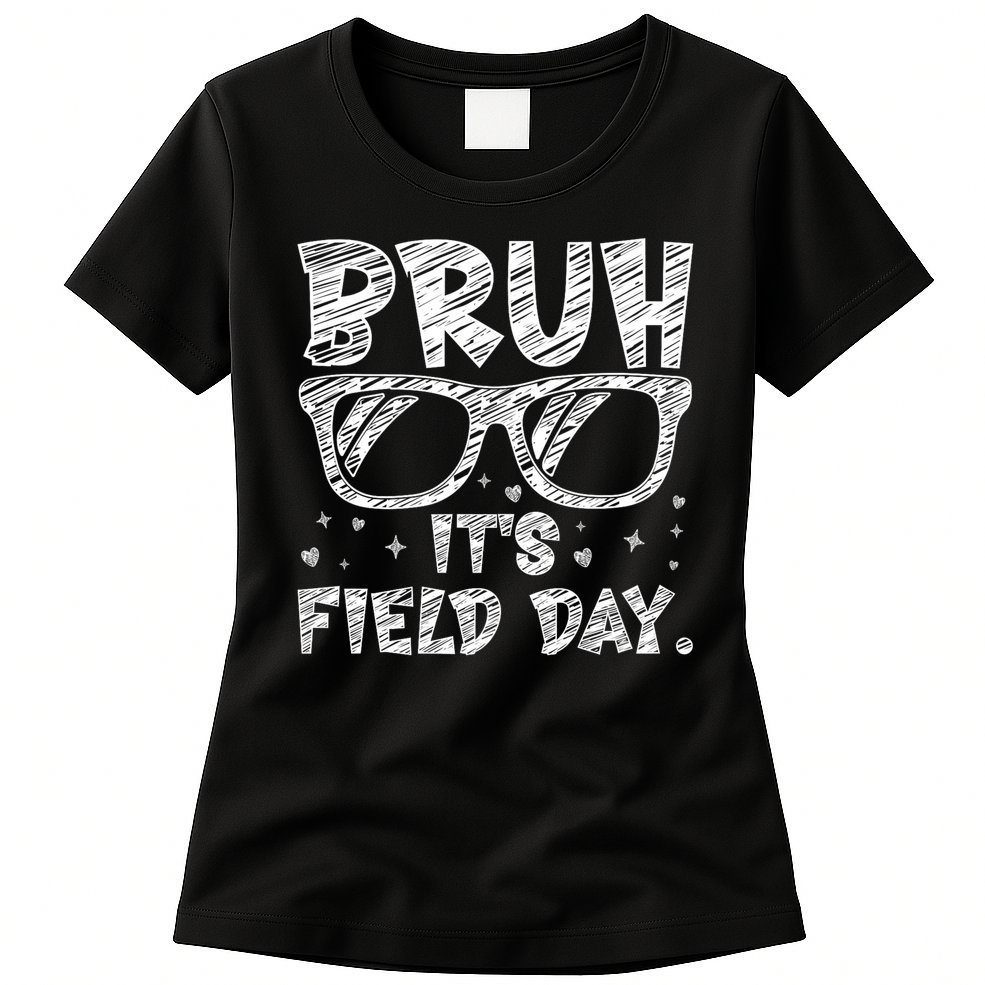 Bruh Field Day Teacher Happy Field Day Sunglasses Womens T-Shirt