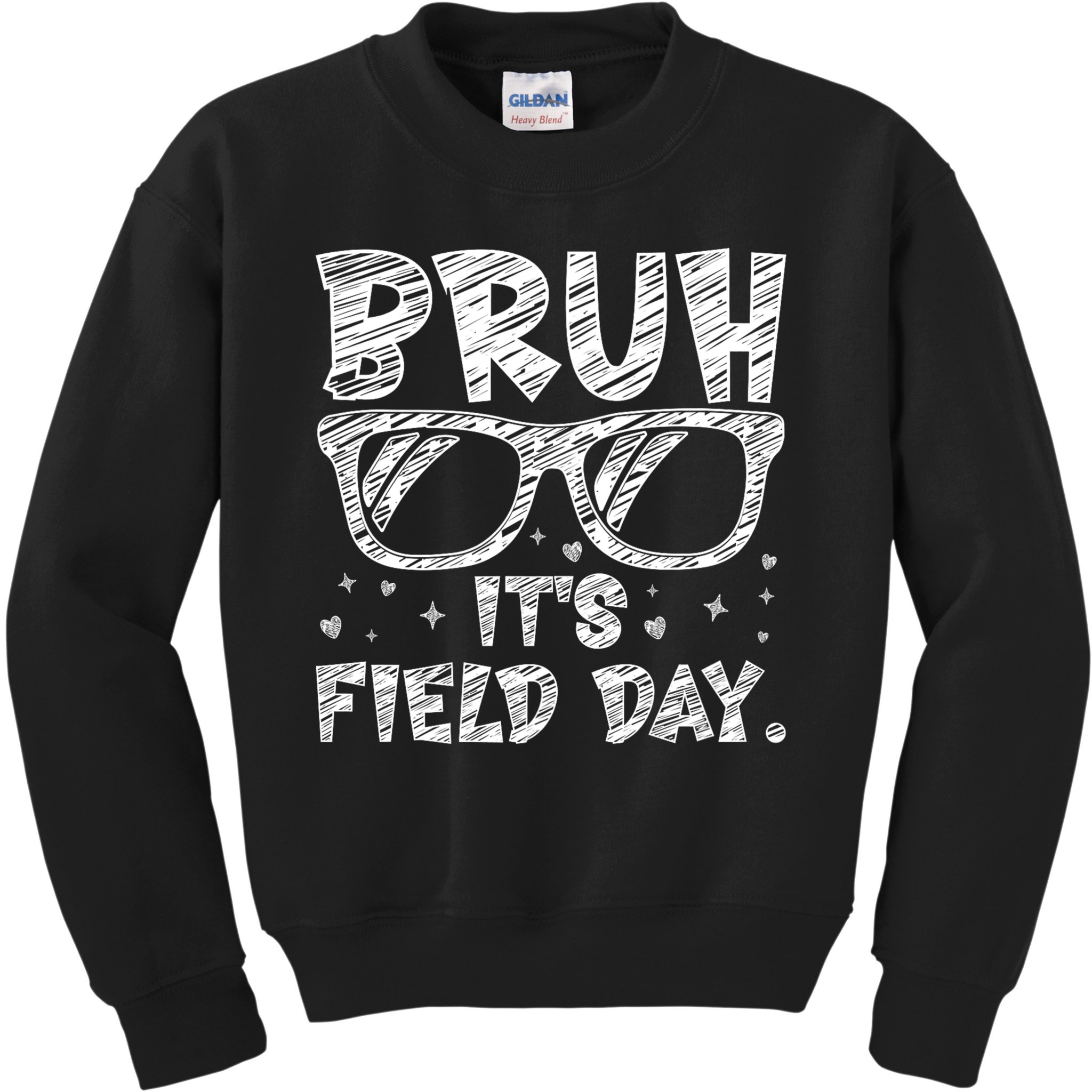 Bruh Field Day Teacher Happy Field Day Sunglasses Kids Sweatshirt
