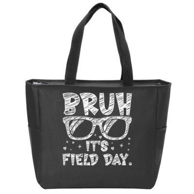 Bruh Field Day Teacher Happy Field Day Sunglasses Zip Tote Bag