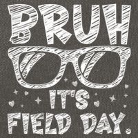 Bruh Field Day Teacher Happy Field Day Sunglasses Cotton Canvas Backpack