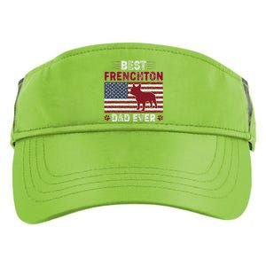 Best Frenchton Dad Ever American Flag Dog Dad Adult Drive Performance Visor