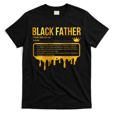Black Father Definition African American Dad Father's Day T-Shirt