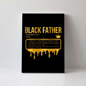 Black Father Definition African American Dad Father's Day Canvas