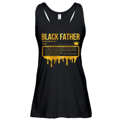 Black Father Definition African American Dad Father's Day Ladies Essential Flowy Tank