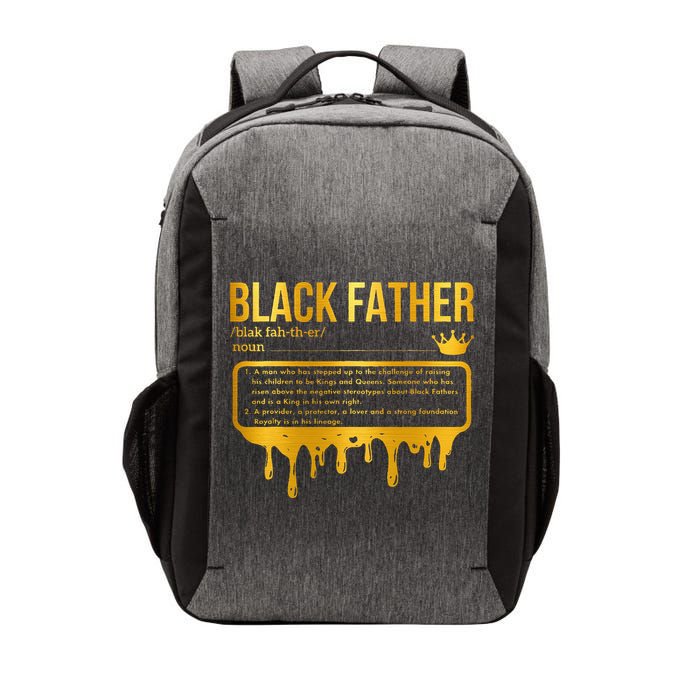 Black Father Definition African American Dad Father's Day Vector Backpack