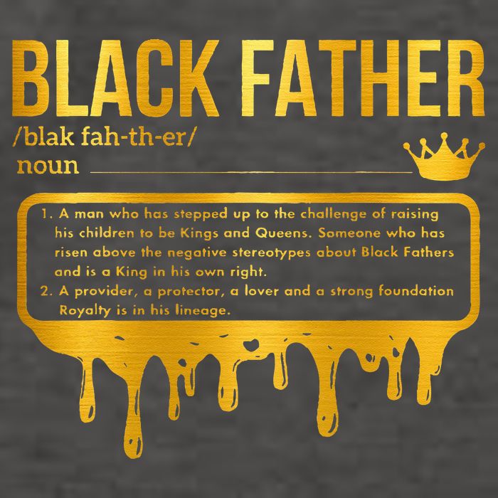 Black Father Definition African American Dad Father's Day Vector Backpack