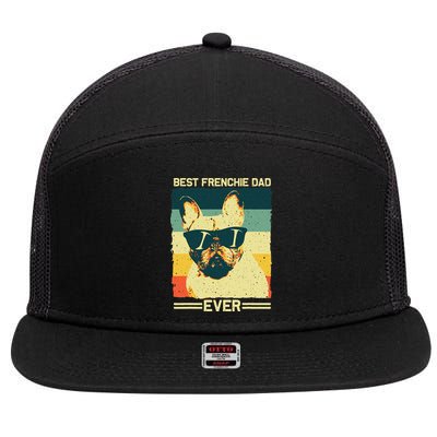 Best Frenchie Dad Design Father French Bulldog Lovers 7 Panel Mesh Trucker Snapback Hat