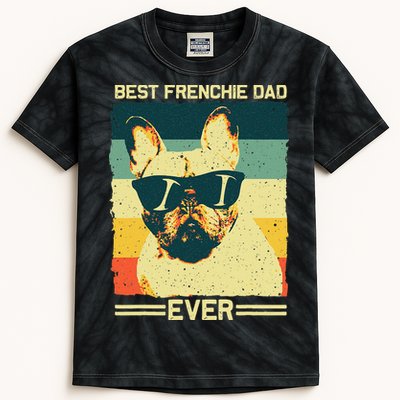 Best Frenchie Dad Design Father French Bulldog Lovers Kids Tie-Dye T-Shirt