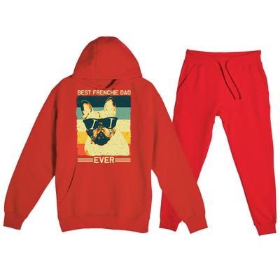 Best Frenchie Dad Design Father French Bulldog Lovers Premium Hooded Sweatsuit Set