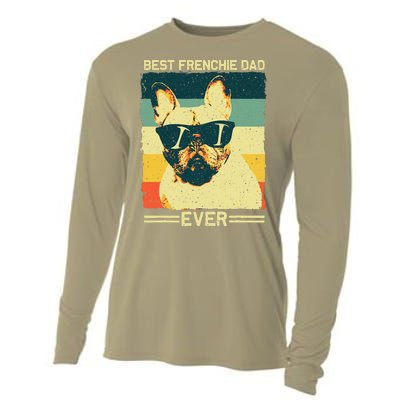 Best Frenchie Dad Design Father French Bulldog Lovers Cooling Performance Long Sleeve Crew