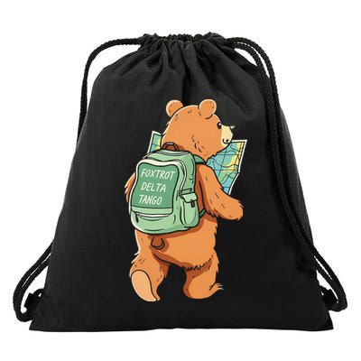 Bear Foxtrots Deltas Tangos Drawstring Bag