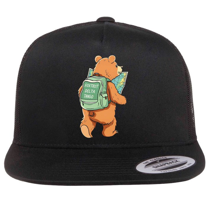 Bear Foxtrots Deltas Tangos Flat Bill Trucker Hat