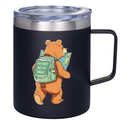 Bear Foxtrots Deltas Tangos 12oz Stainless Steel Coffee Mug