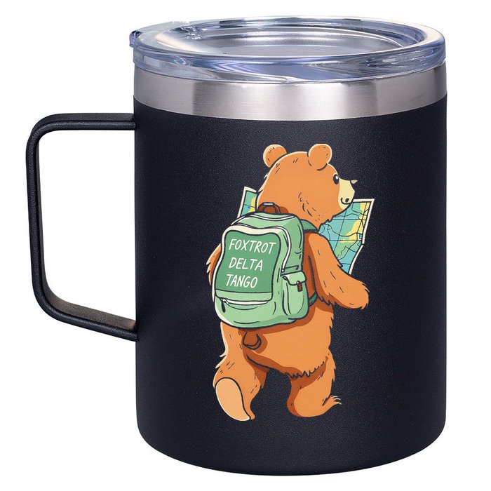 Bear Foxtrots Deltas Tangos 12oz Stainless Steel Coffee Mug