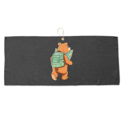 Bear Foxtrots Deltas Tangos Large Microfiber Waffle Golf Towel