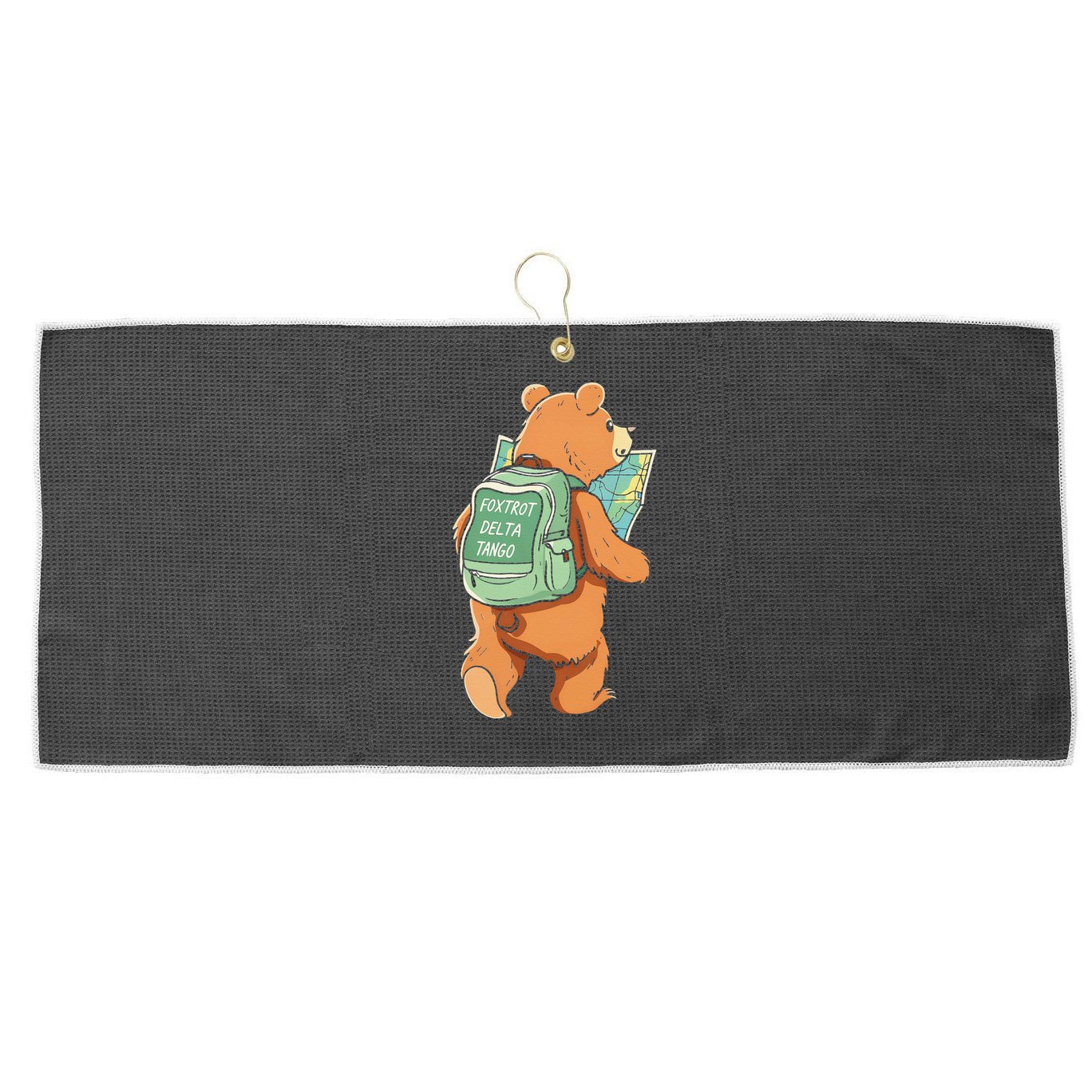 Bear Foxtrots Deltas Tangos Large Microfiber Waffle Golf Towel